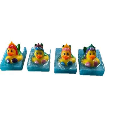 🐚 Mermaid Duckie Glycerin Soap – 3.5 oz Each | 4 Pack of Splashing Fun