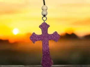 Wicked Freshie-Orthodox Catholic Cross/ Peach