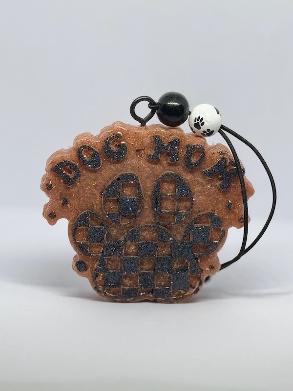 Wicked Redhead Dog Mom freshie car air freshener paw print