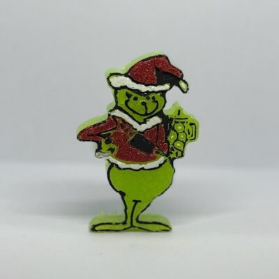 holiday mischievous green character freshie ornament by Wicked Redhead