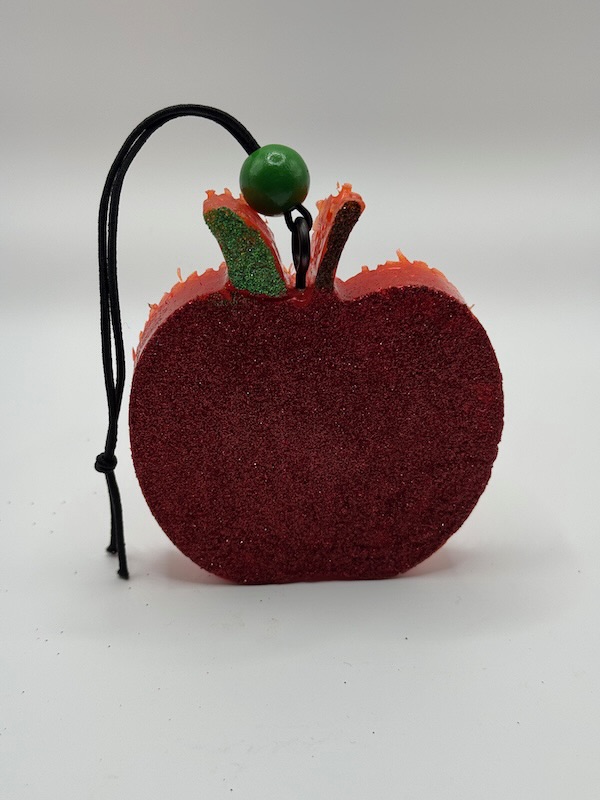 🍎 Wicked Apple A Day™ Freshie — Wicked Redhead Handcrafted Candle & Bath Collection apple shaped car freshie handmade by Wicked Redhead