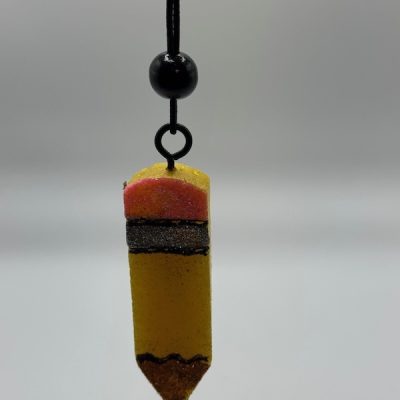 pencil shaped car freshie handmade by Wicked Redhead